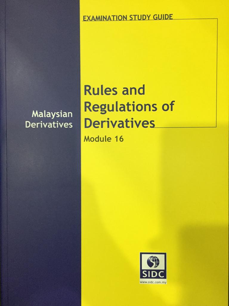 Module 16: Rules and Regulations of Derivatives (First Edition 2019)